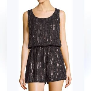 Romeo & Juliet Couture Beaded Sleeveless Embellished Romper Size S